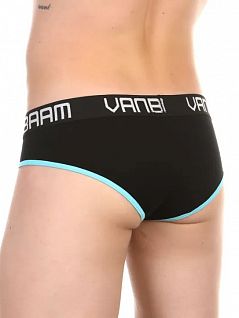 Хлопковые брифы на широкой резинке с логотипом черного цвета VAN BAAM RT49048
